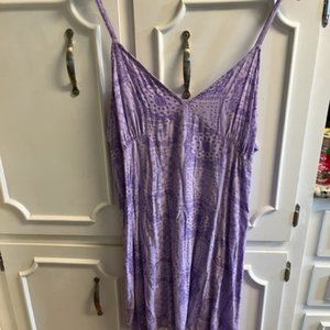 NORDSTROM BP SLIP DRESS Size 2X NWOT PURPLE/LILAC PAISLEY PRINT